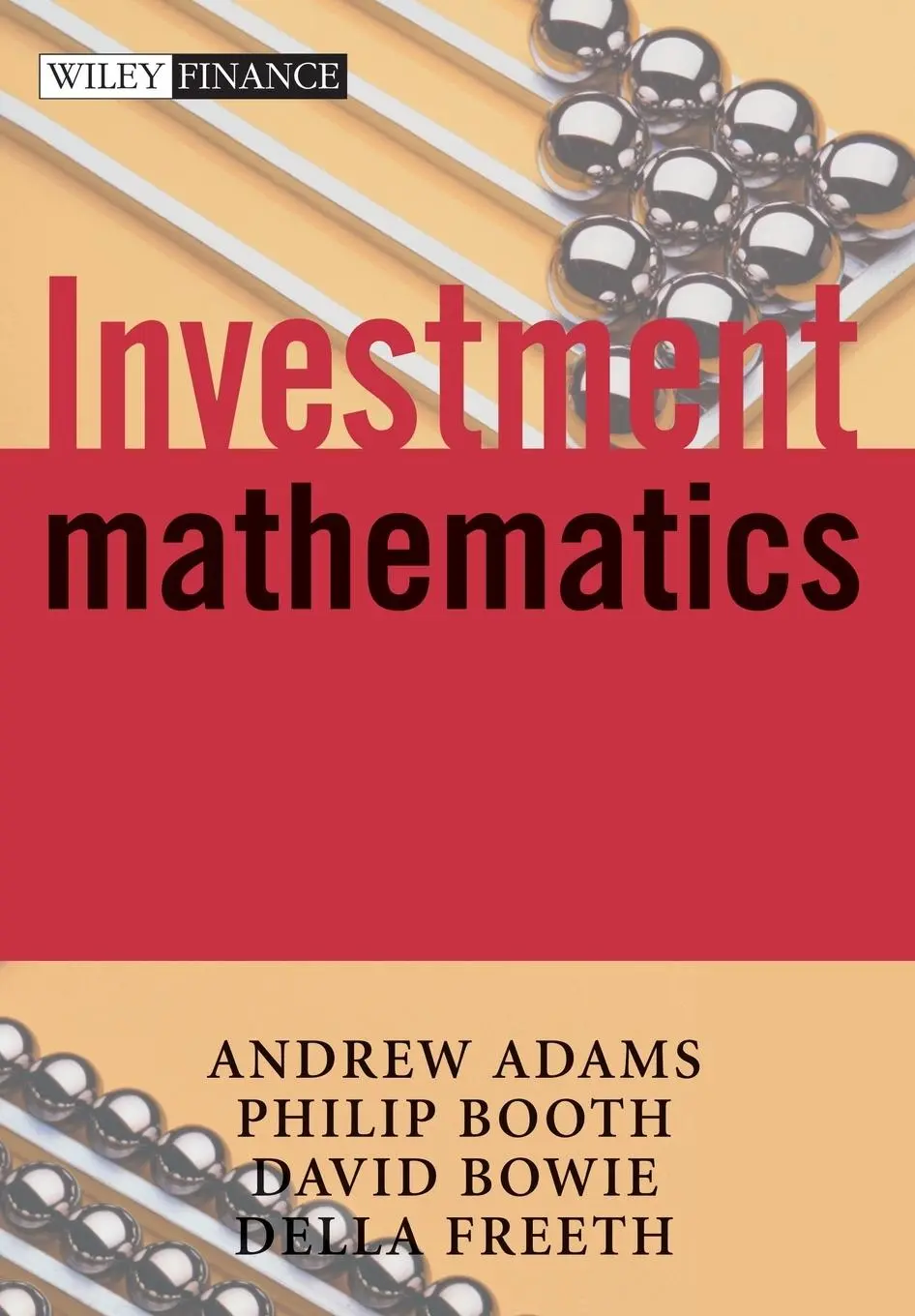 Cover: 9780471998822 | Investment Mathematics | Wiley Finance Series | Adams | Taschenbuch