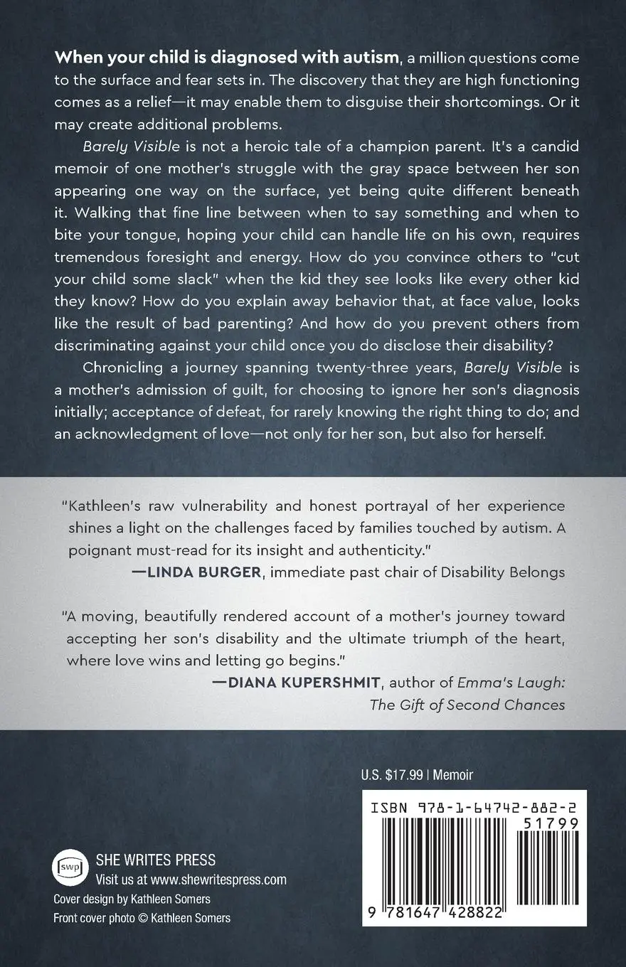 Rückseite: 9781647428822 | Barely Visible | Mothering a Son Through His Misunderstood Autism