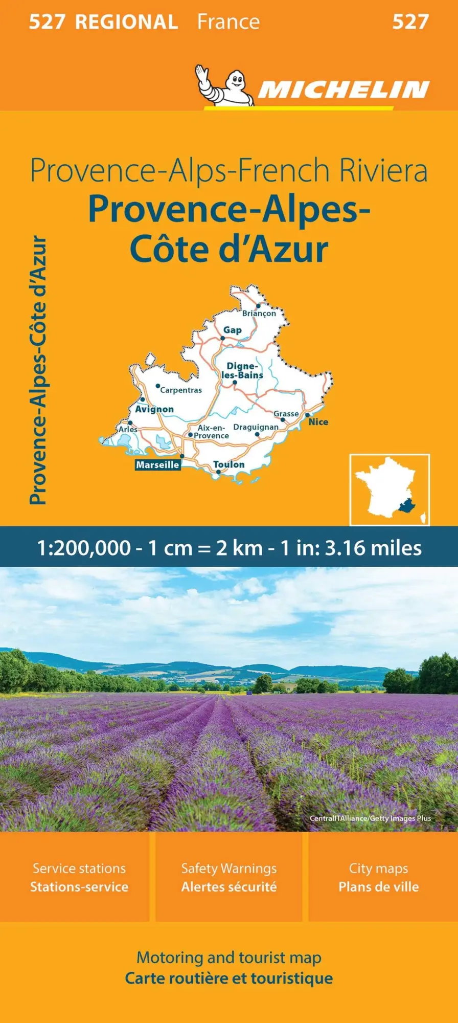 Cover: 9782067258822 | Provence- Alps - French Riviera - Michelin Regional Map 527 | Michelin