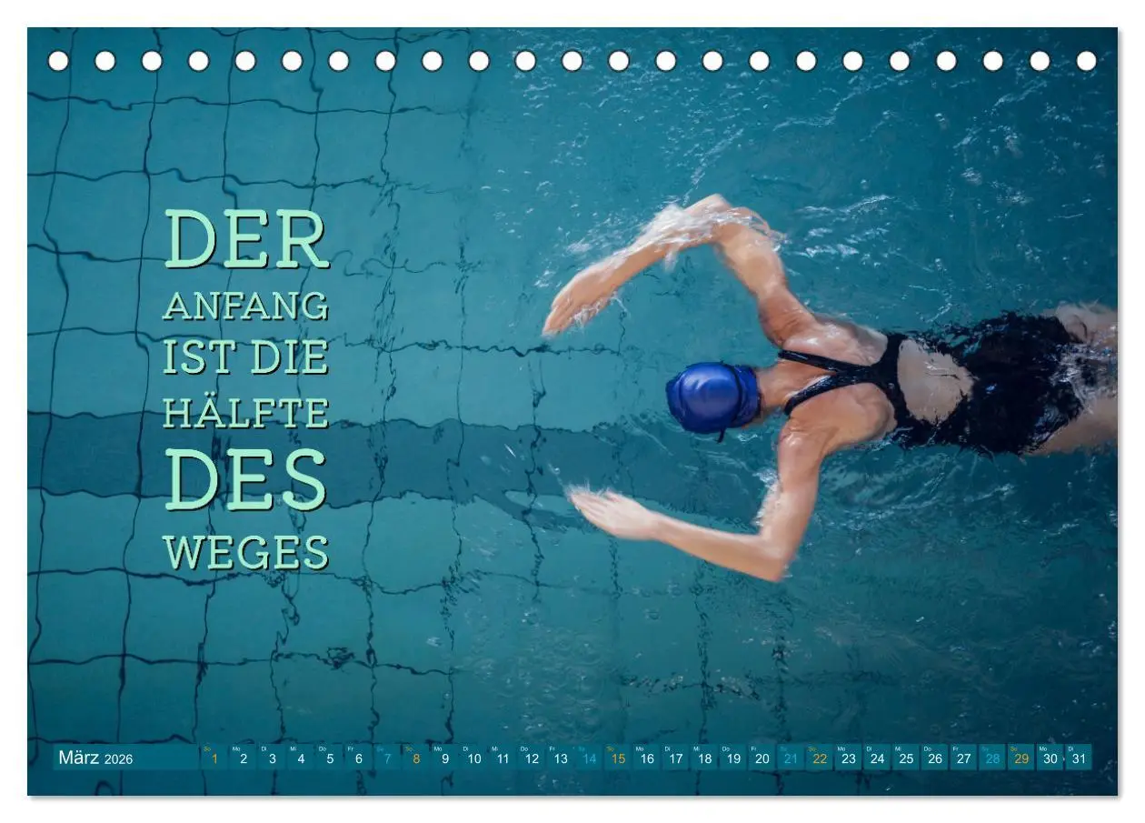 Bild: 9783457528822 | Schwimmen und SUP Begleitet mit coolen Sprüchen (Tischkalender 2026...