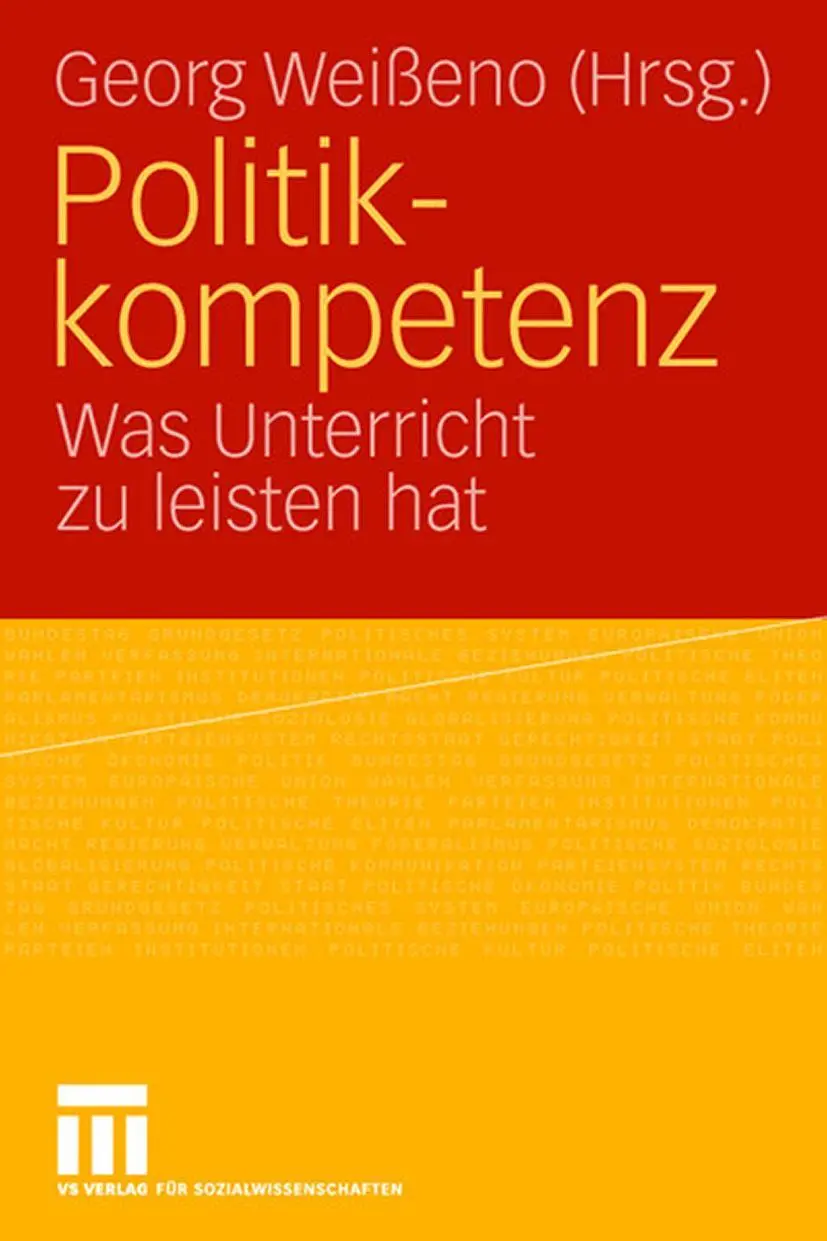 Cover: 9783531158822 | Politikkompetenz | Was Unterricht zu leisten hat | Georg Weißeno