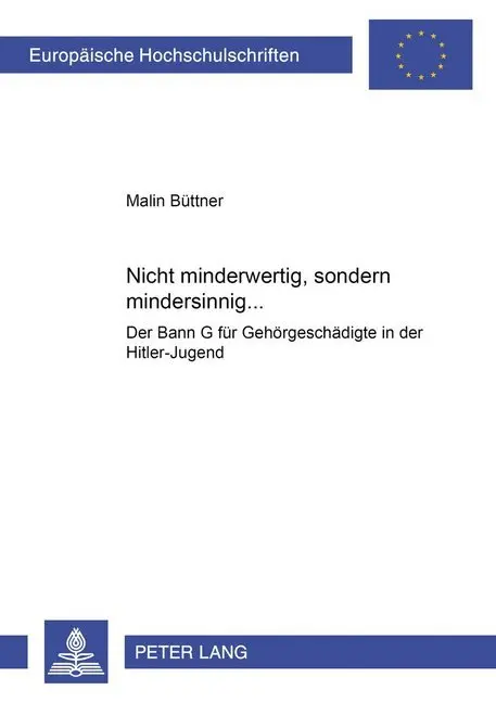 Cover: 9783631528822 | "Nicht minderwertig, sondern mindersinnig..." | Malin Büttner | Buch
