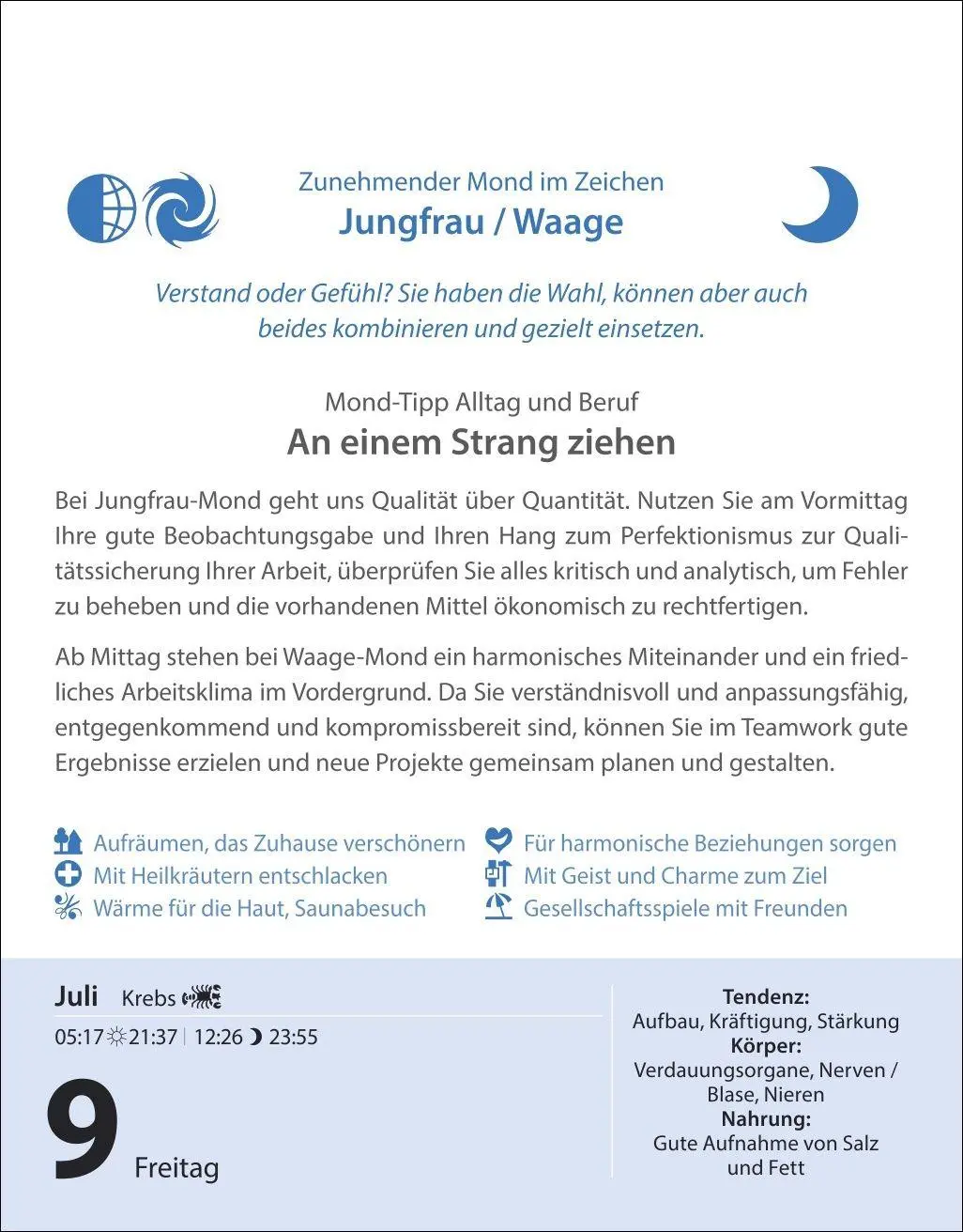 Bild: 9783840038822 | Leben mit dem Mond Tagesabreißkalender 2027 - Praktische Tipps Tag...