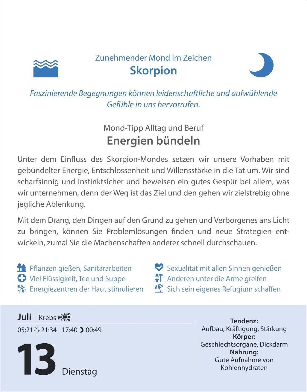 Bild: 9783840038822 | Leben mit dem Mond Tagesabreißkalender 2027 - Praktische Tipps Tag...