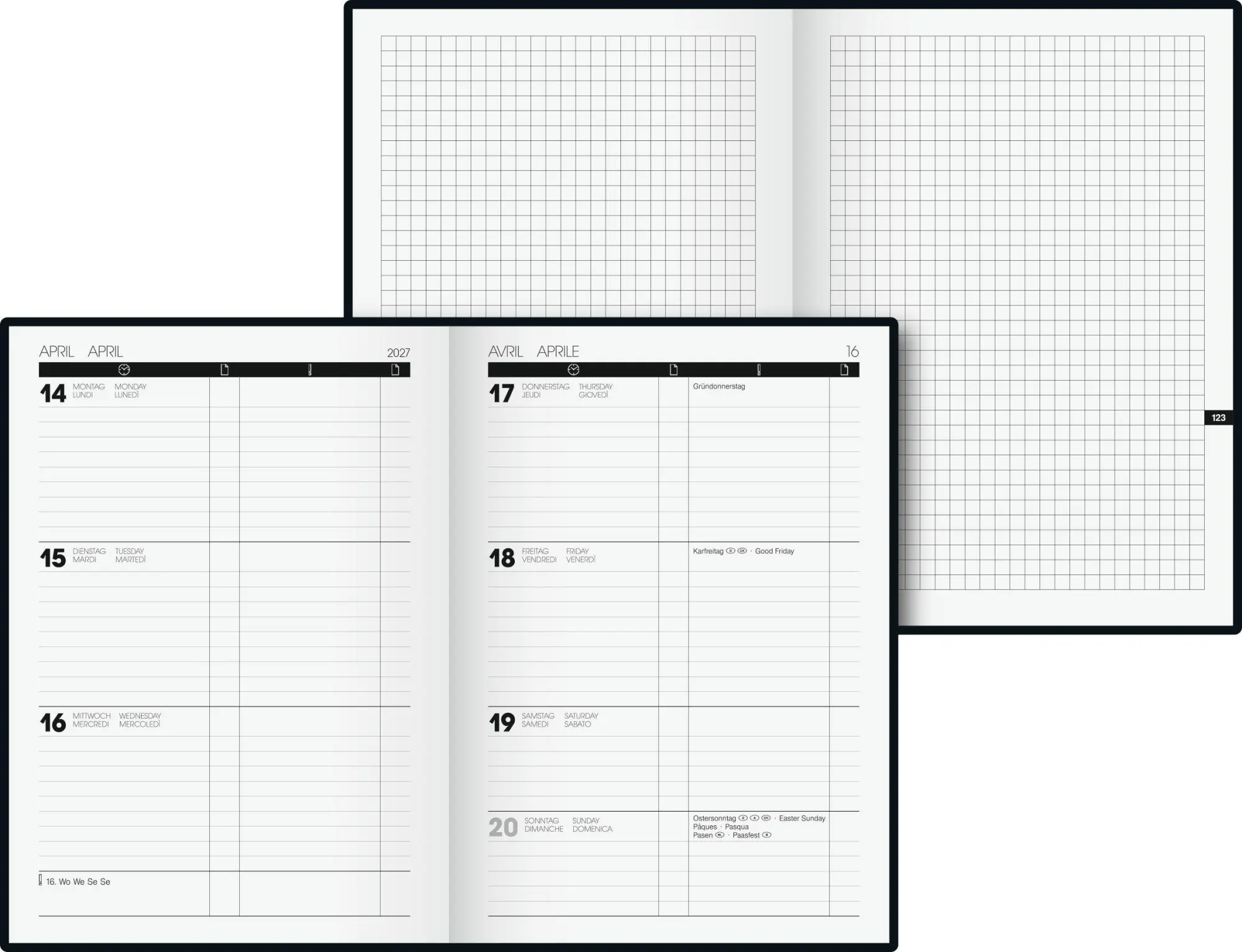 Bild: 4061947158922 | BRUNNEN 1072520907 Buchkalender TimeCenter Mod. 725 2027 A5,...