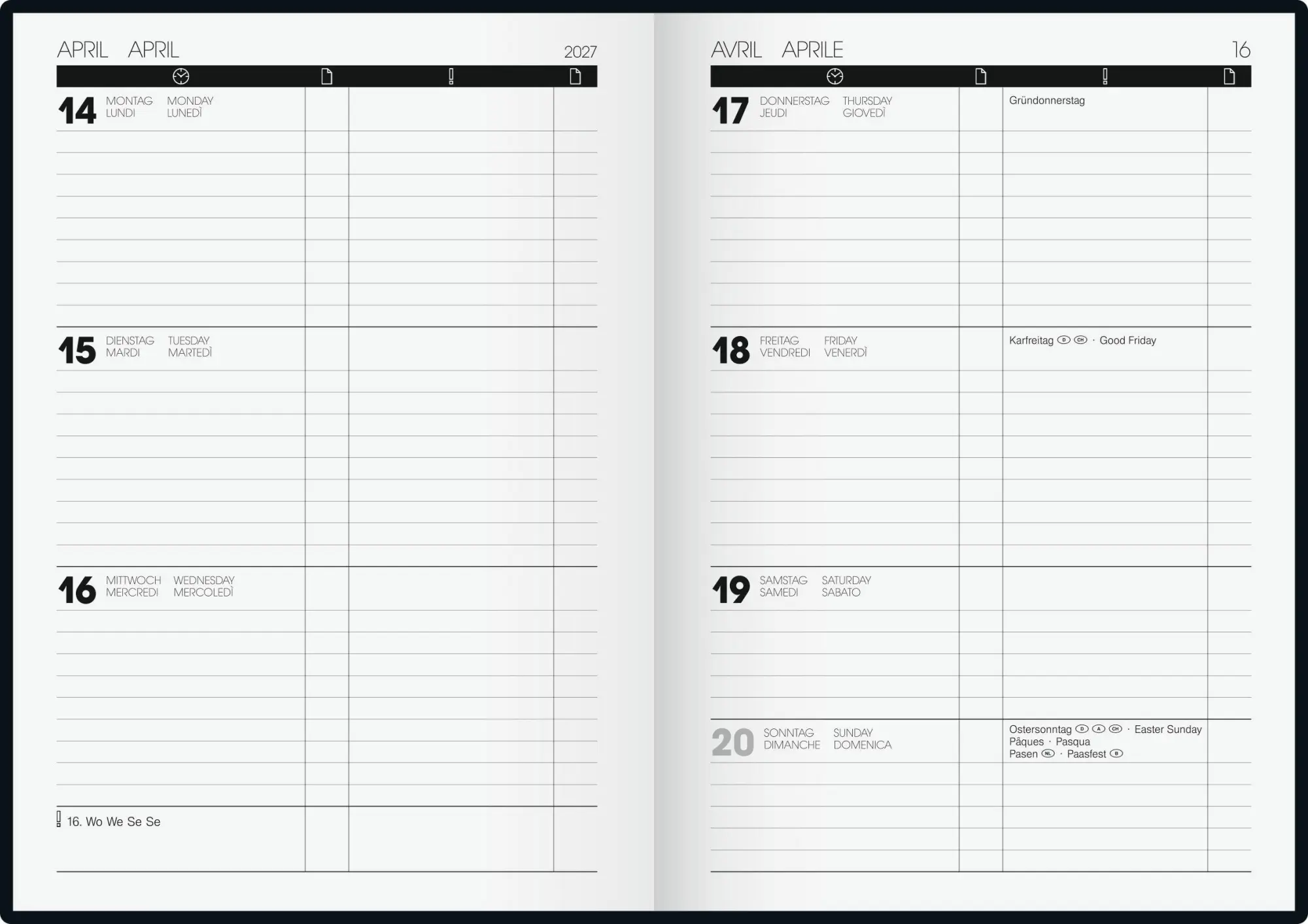 Bild: 4061947158922 | BRUNNEN 1072520907 Buchkalender TimeCenter Mod. 725 2027 A5,...