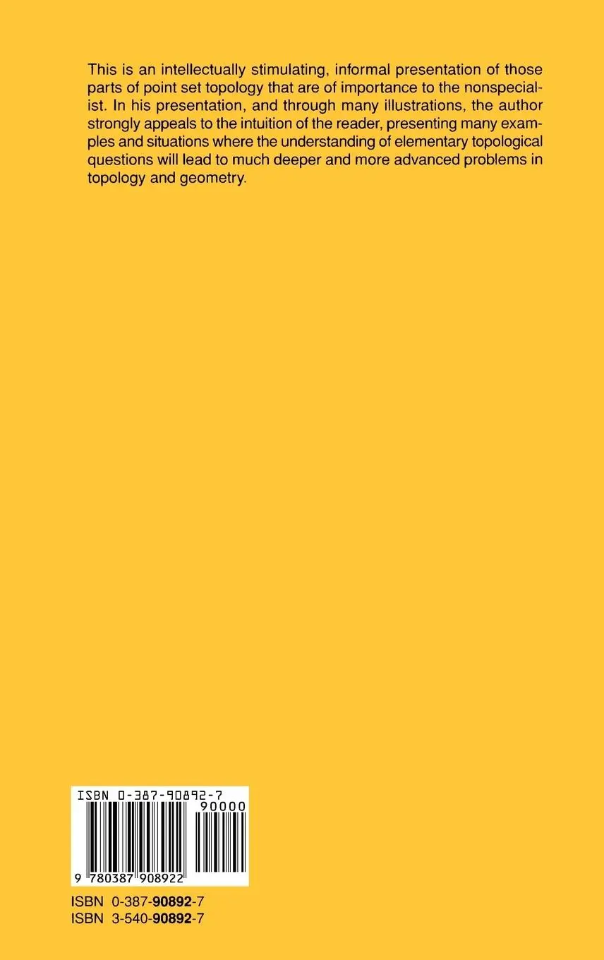 Rückseite: 9780387908922 | Topology | K. Jänich | Buch | ix | Englisch | 1984 | Springer US