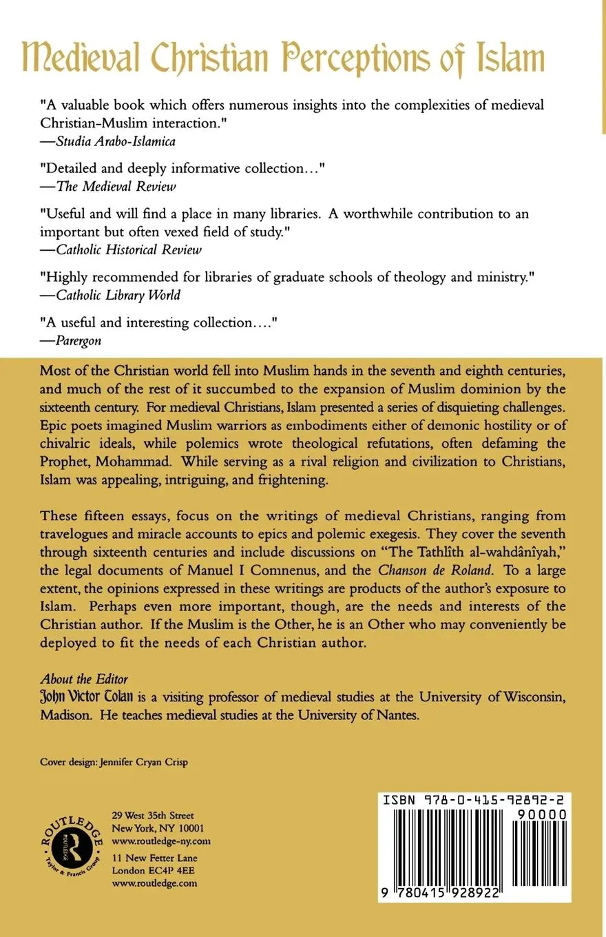 Rückseite: 9780415928922 | Medieval Christian Perceptions of Islam | A Book of Essays | Tolan