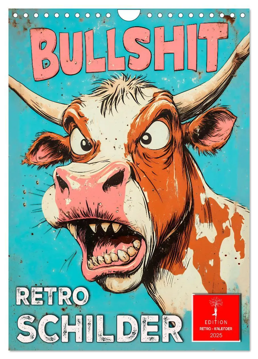 Cover: 9783457208922 | Retro Schilder (Wandkalender 2025 DIN A4 hoch), CALVENDO...