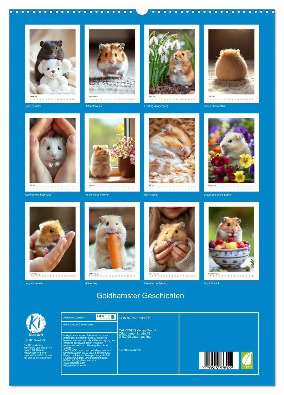 Bild: 9783516538922 | Goldhamster Geschichten (hochwertiger Premium Wandkalender 2026 DIN...