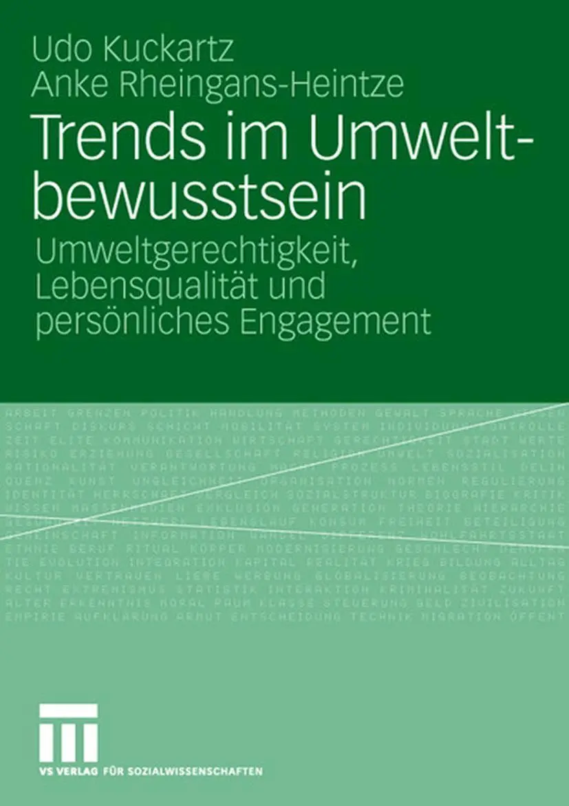 Cover: 9783531148922 | Trends im Umweltbewusstsein | Udo Kuckartz (u. a.) | Taschenbuch | vii