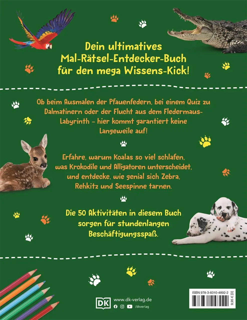 Rückseite: 9783831048922 | Mein Mitmach-Wissens-Kick. Tiere | DK Verlag - Kids | Taschenbuch