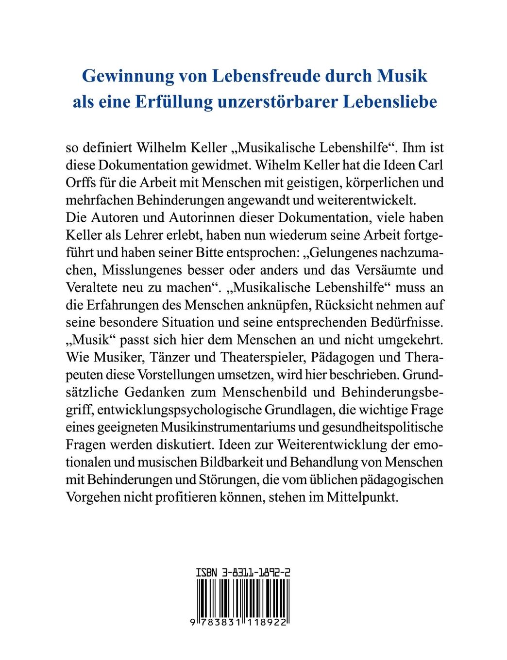 Rückseite: 9783831118922 | Symposion musikalische Lebenshilfe | Shirley Salmon | Taschenbuch