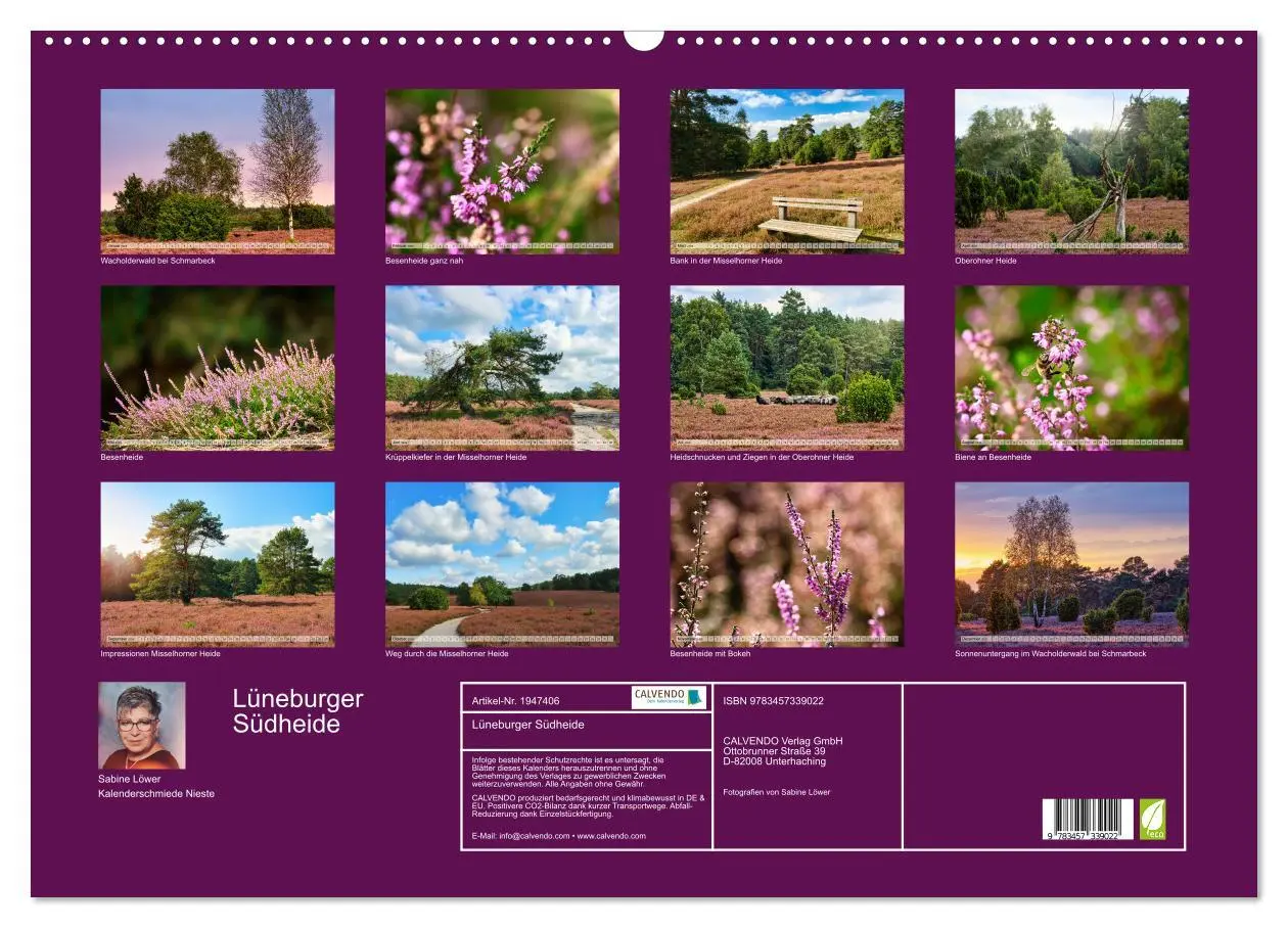 Bild: 9783457339022 | Lüneburger Südheide (Wandkalender 2026 DIN A2 quer), CALVENDO...