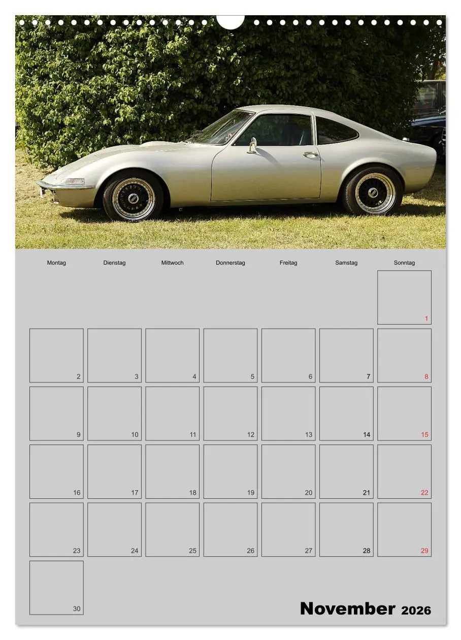 Bild: 9783516429022 | Opel GT Terminplaner (Wandkalender 2026 DIN A3 hoch), CALVENDO...