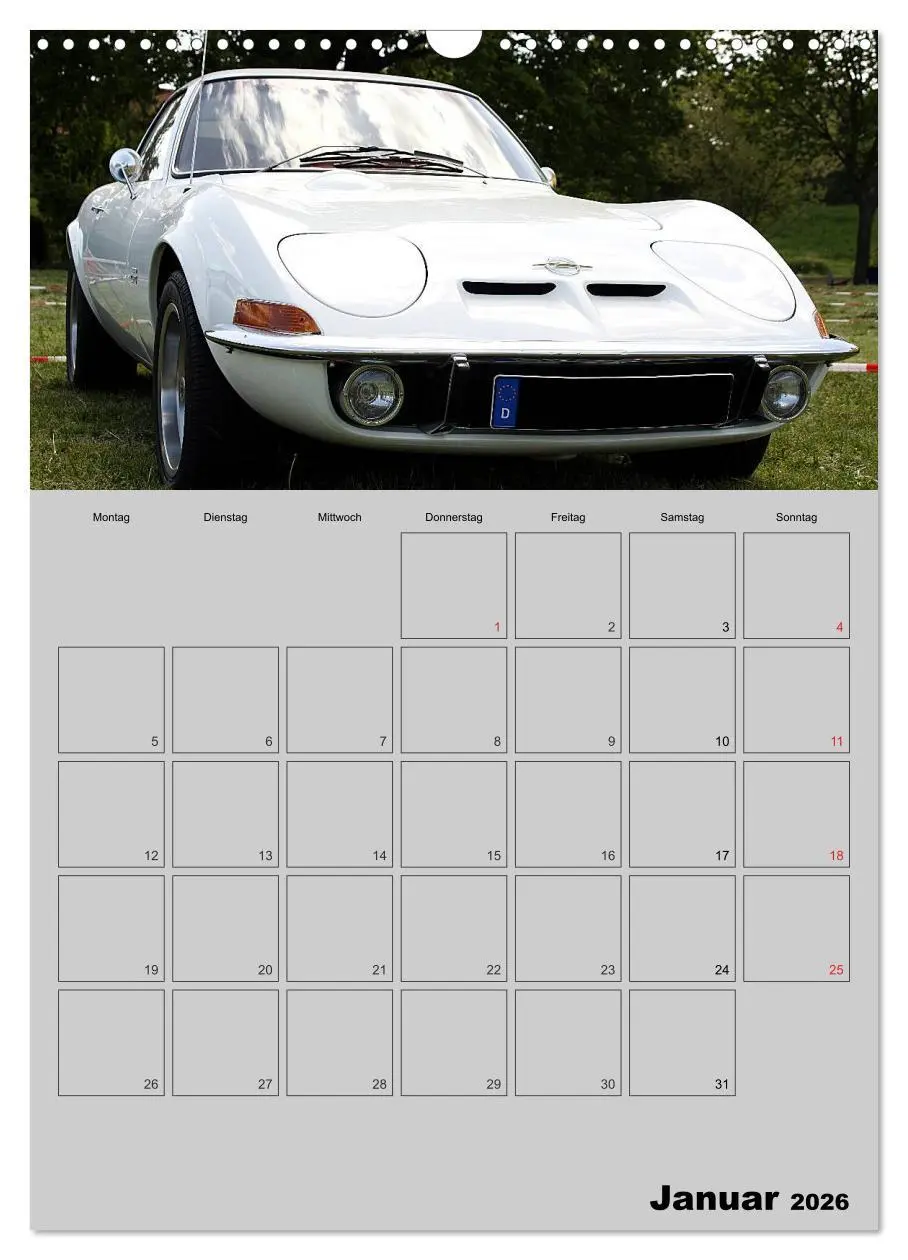 Bild: 9783516429022 | Opel GT Terminplaner (Wandkalender 2026 DIN A3 hoch), CALVENDO...