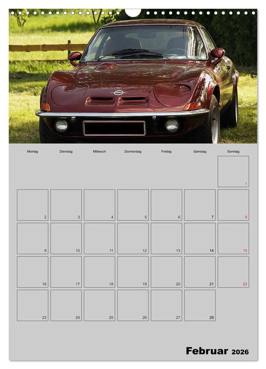 Bild: 9783516429022 | Opel GT Terminplaner (Wandkalender 2026 DIN A3 hoch), CALVENDO...
