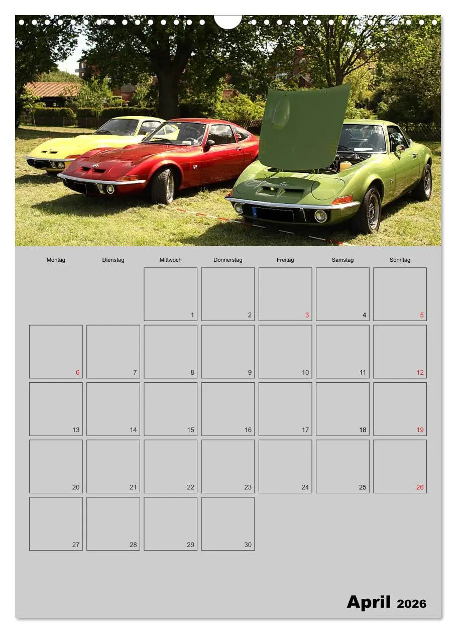 Bild: 9783516429022 | Opel GT Terminplaner (Wandkalender 2026 DIN A3 hoch), CALVENDO...