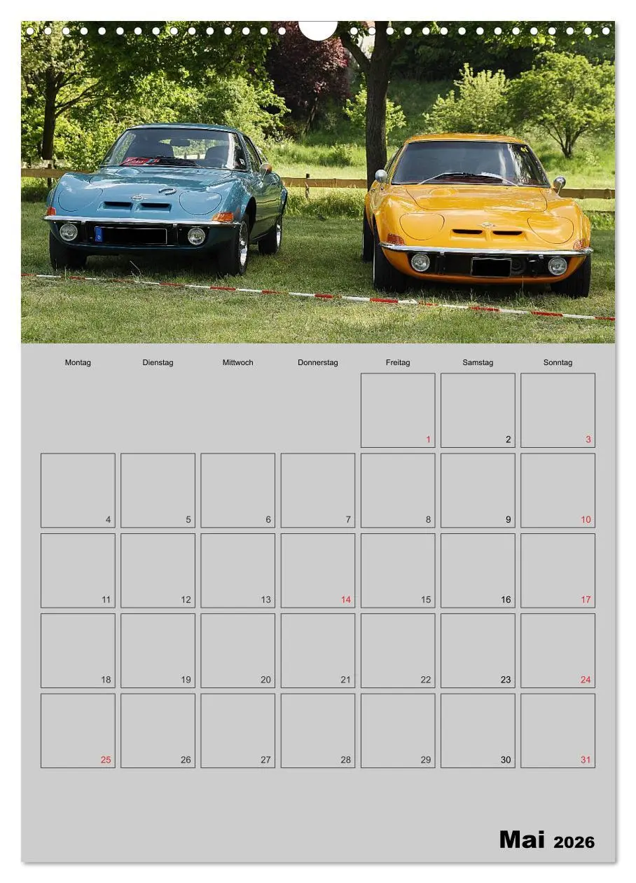 Bild: 9783516429022 | Opel GT Terminplaner (Wandkalender 2026 DIN A3 hoch), CALVENDO...