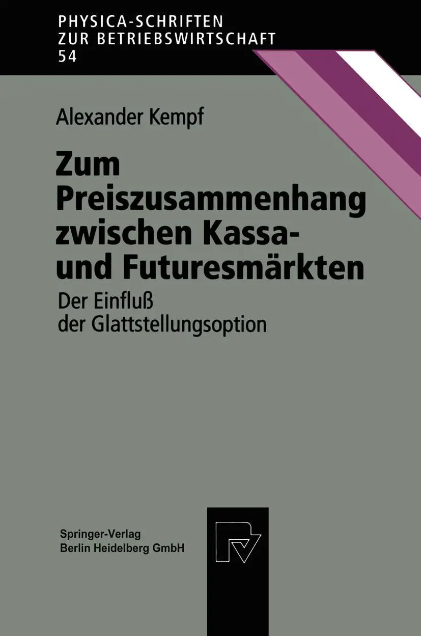 Cover: 9783790809022 | Zum Preiszusammenhang zwischen Kassa - und Futuresmärkten | Kempf