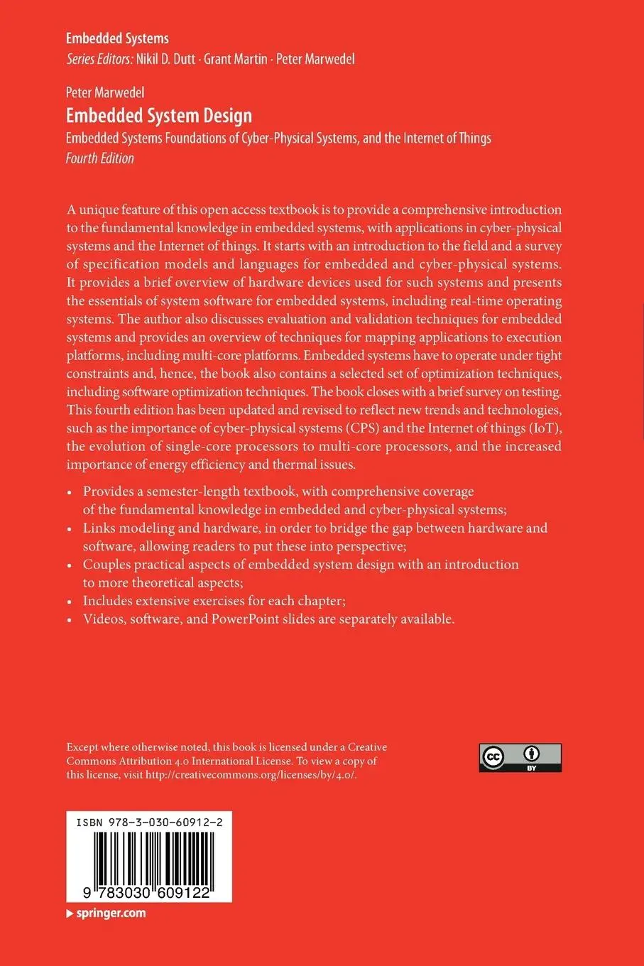 Rückseite: 9783030609122 | Embedded System Design | Peter Marwedel | Taschenbuch | xxii | 2022