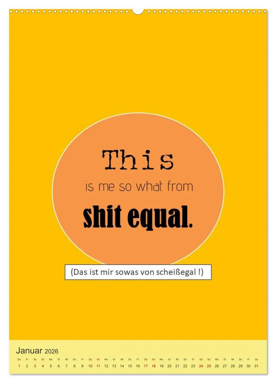 Bild: 9783457259122 | Nix als DENGLISCH (hochwertiger Premium Wandkalender 2026 DIN A2...