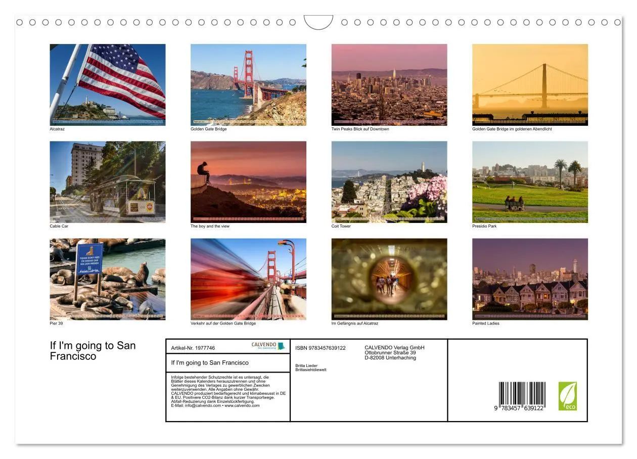 Bild: 9783457639122 | If I'm going to San Francisco (Wandkalender 2026 DIN A3 quer),...