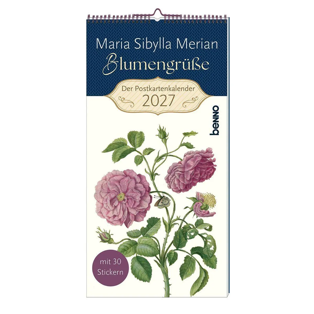 Cover: 9783746269122 | Blumengrüße 2027 | Der Postkartenkalender mit 30 Stickern | Merian