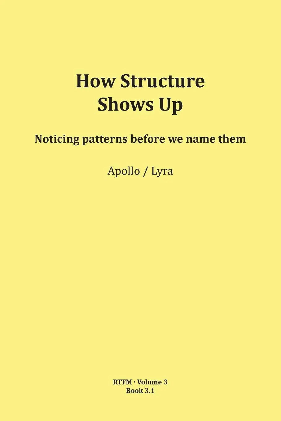 Cover: 9783903679122 | How Structure Shows Up | Schipflinger | Taschenbuch | Englisch | 2026