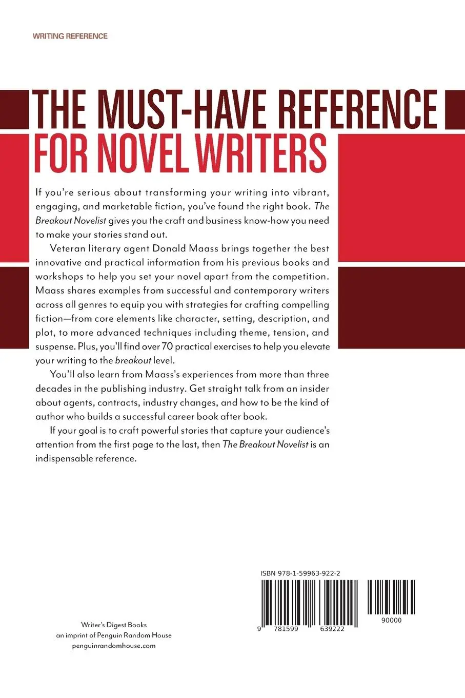 Rückseite: 9781599639222 | The Breakout Novelist | How to Craft Novels That Stand Out and Sell