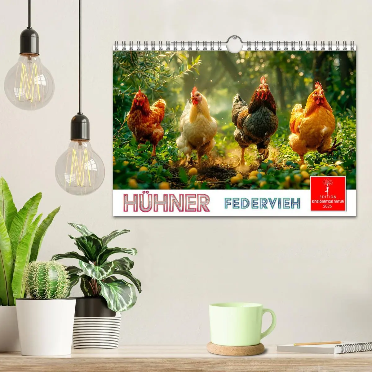 Bild: 9783457319222 | Hühner Federvieh (Wandkalender 2026 DIN A4 quer), CALVENDO...