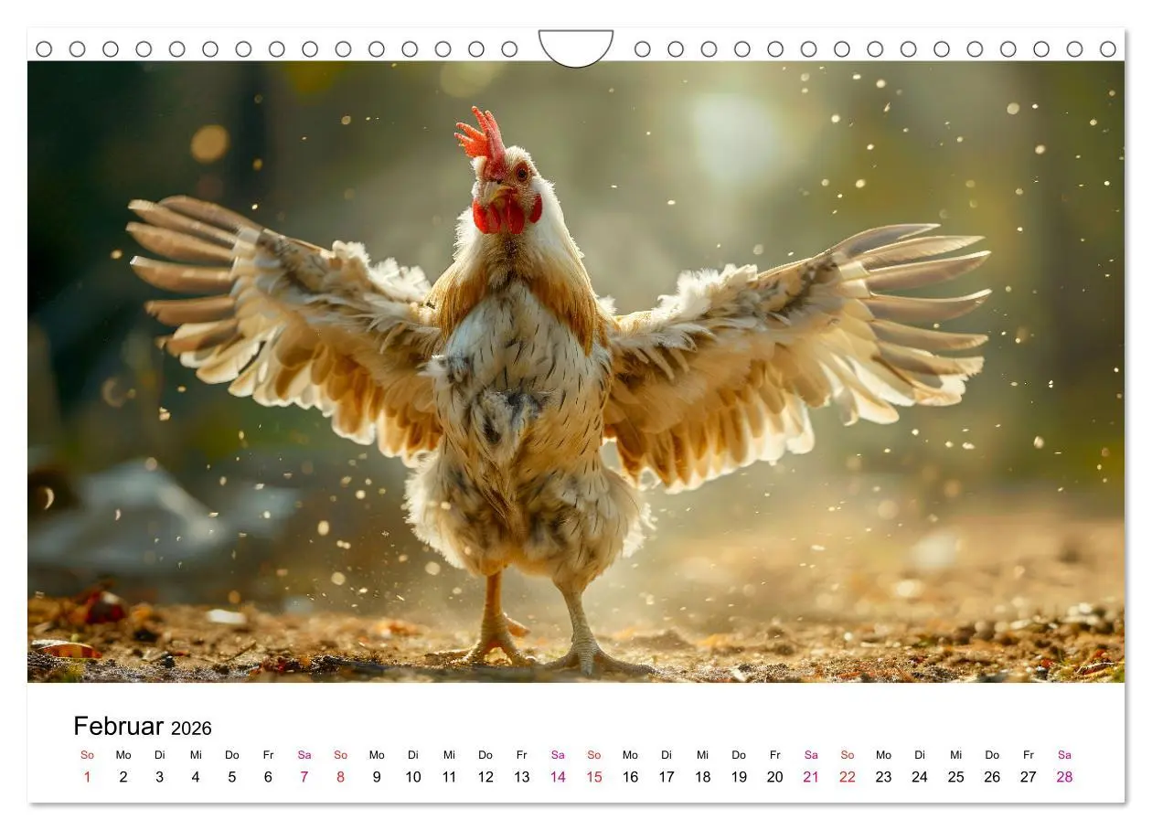 Bild: 9783457319222 | Hühner Federvieh (Wandkalender 2026 DIN A4 quer), CALVENDO...