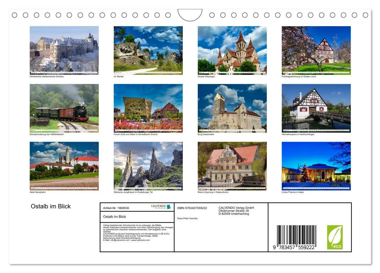 Bild: 9783457559222 | Ostalb im Blick (Wandkalender 2026 DIN A4 quer), CALVENDO...