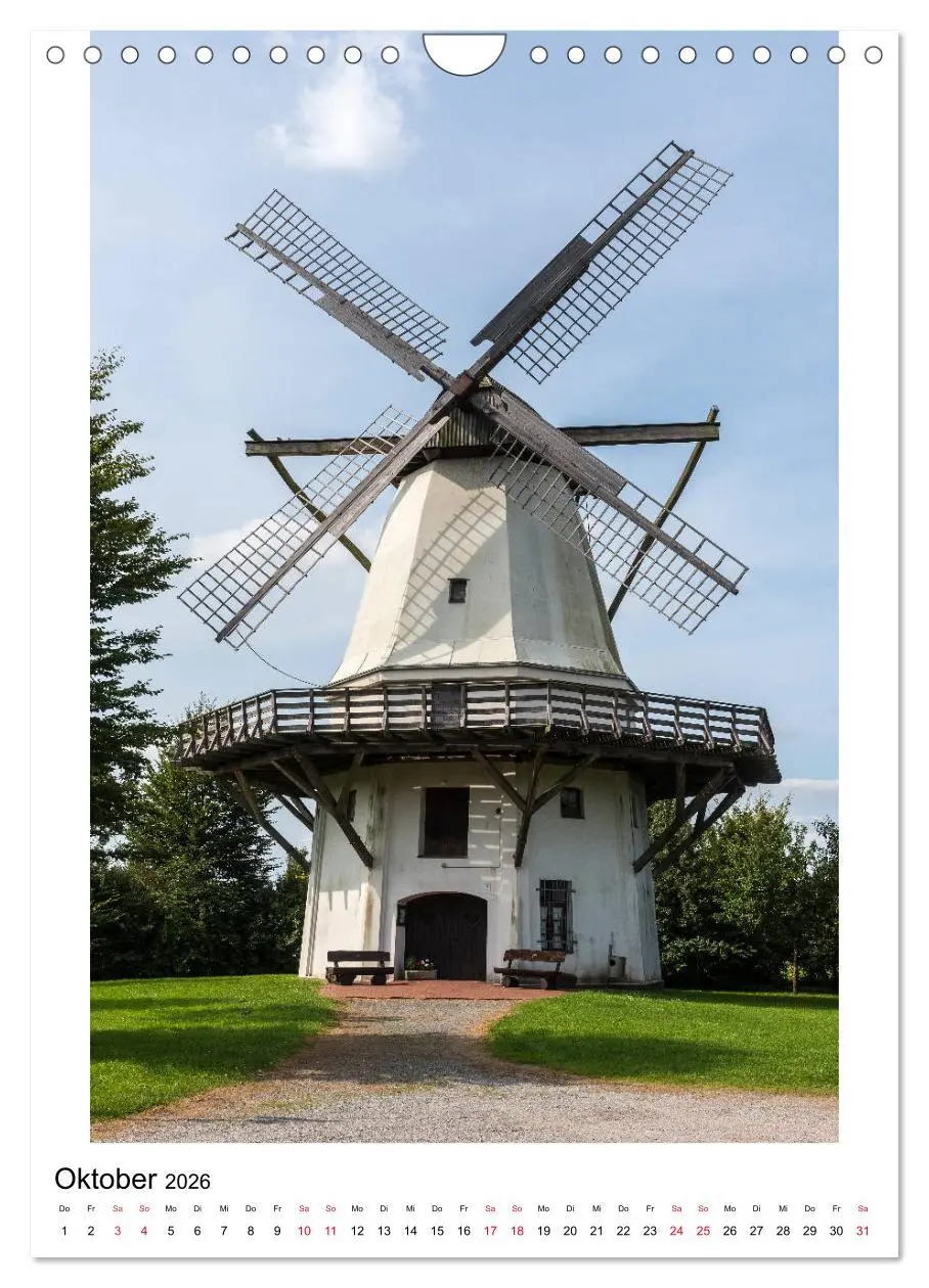 Bild: 9783516409222 | Historische Windmühlen in Minden-Lübbecke (Wandkalender 2026 DIN A4...