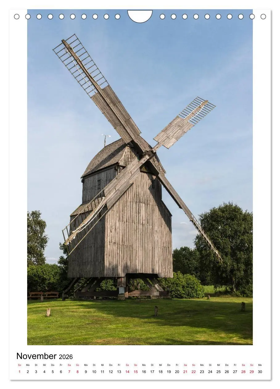 Bild: 9783516409222 | Historische Windmühlen in Minden-Lübbecke (Wandkalender 2026 DIN A4...