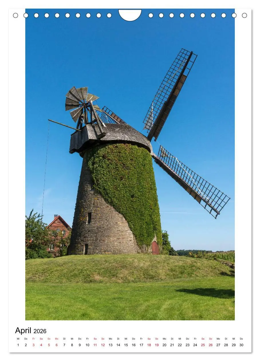 Bild: 9783516409222 | Historische Windmühlen in Minden-Lübbecke (Wandkalender 2026 DIN A4...