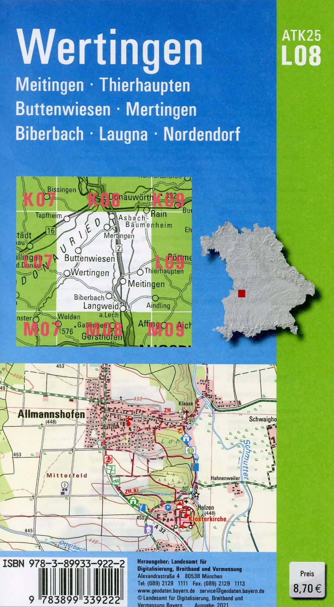 Bild: 9783899339222 | Wertingen 1:25 000 | Digitalisierung | (Land-)Karte | Deutsch | 2021