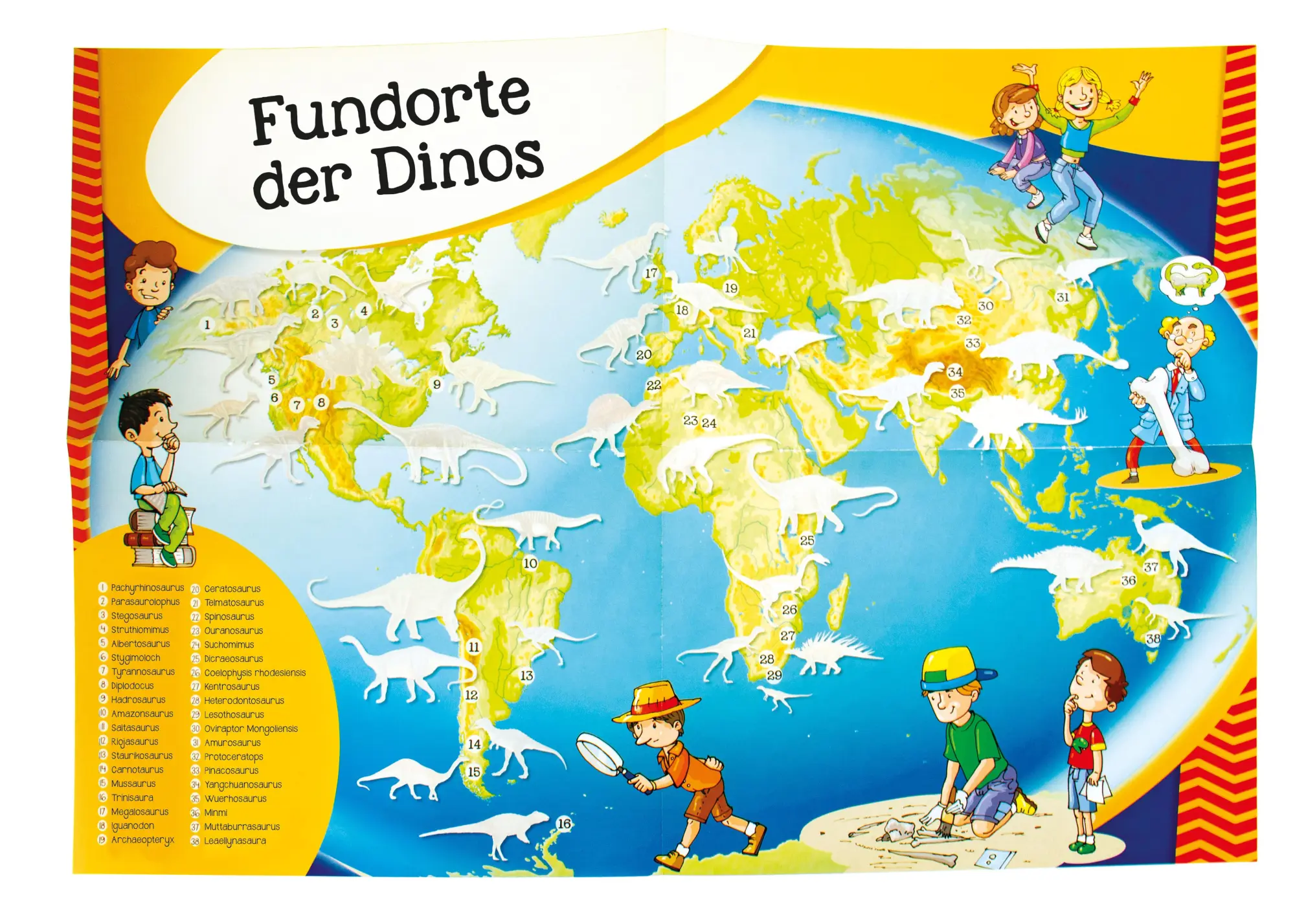 Bild: 9783957749222 | Trötsch Stickerbuch Mein erster Dinosaurier Weltatlas | Taschenbuch