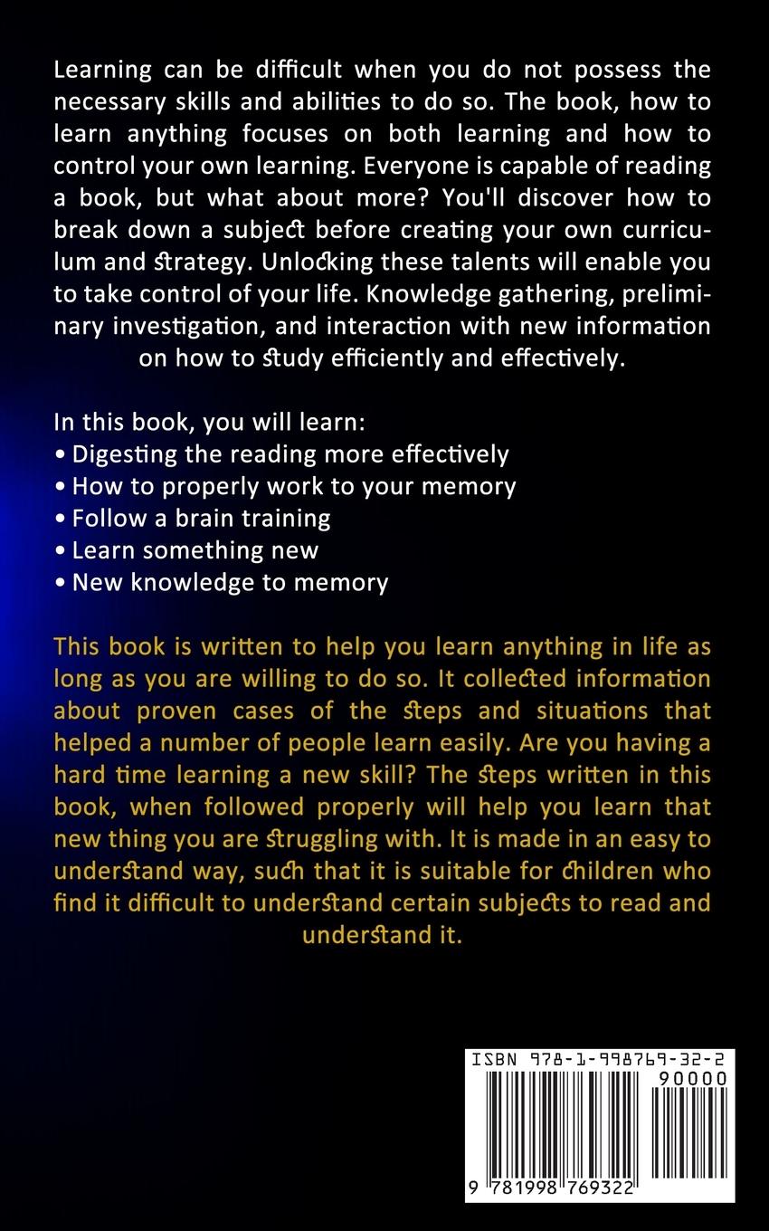 Rückseite: 9781998769322 | How to Learn Anything | Stanley Smith | Taschenbuch | Englisch | 2022