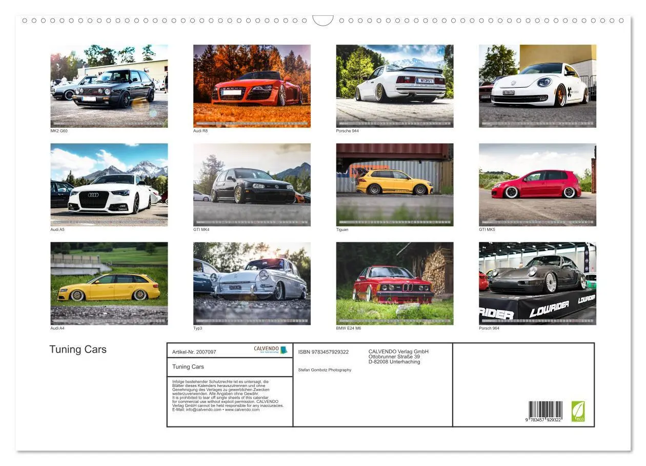 Bild: 9783457929322 | Tuning Cars (Wandkalender 2026 DIN A2 quer), CALVENDO Monatskalender