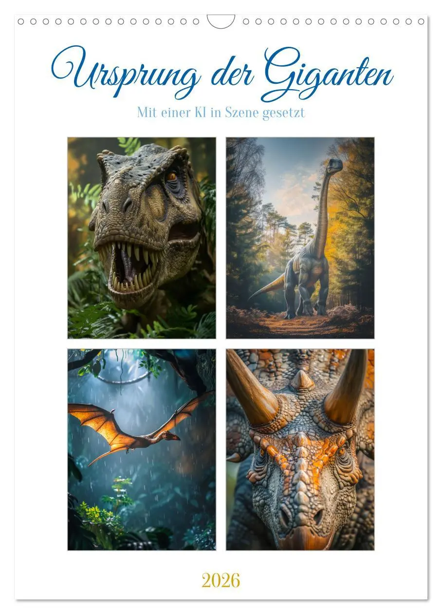 Cover: 9783516259322 | Ursprung der Giganten (Wandkalender 2026 DIN A3 hoch), CALVENDO...