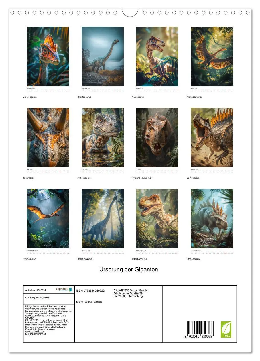 Bild: 9783516259322 | Ursprung der Giganten (Wandkalender 2026 DIN A3 hoch), CALVENDO...