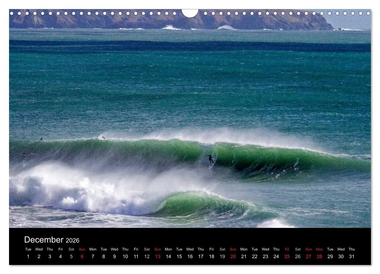 Bild: 9783516569322 | Waves in Cornwall (Wall Calendar 2026 DIN A3 landscape), CALVENDO...