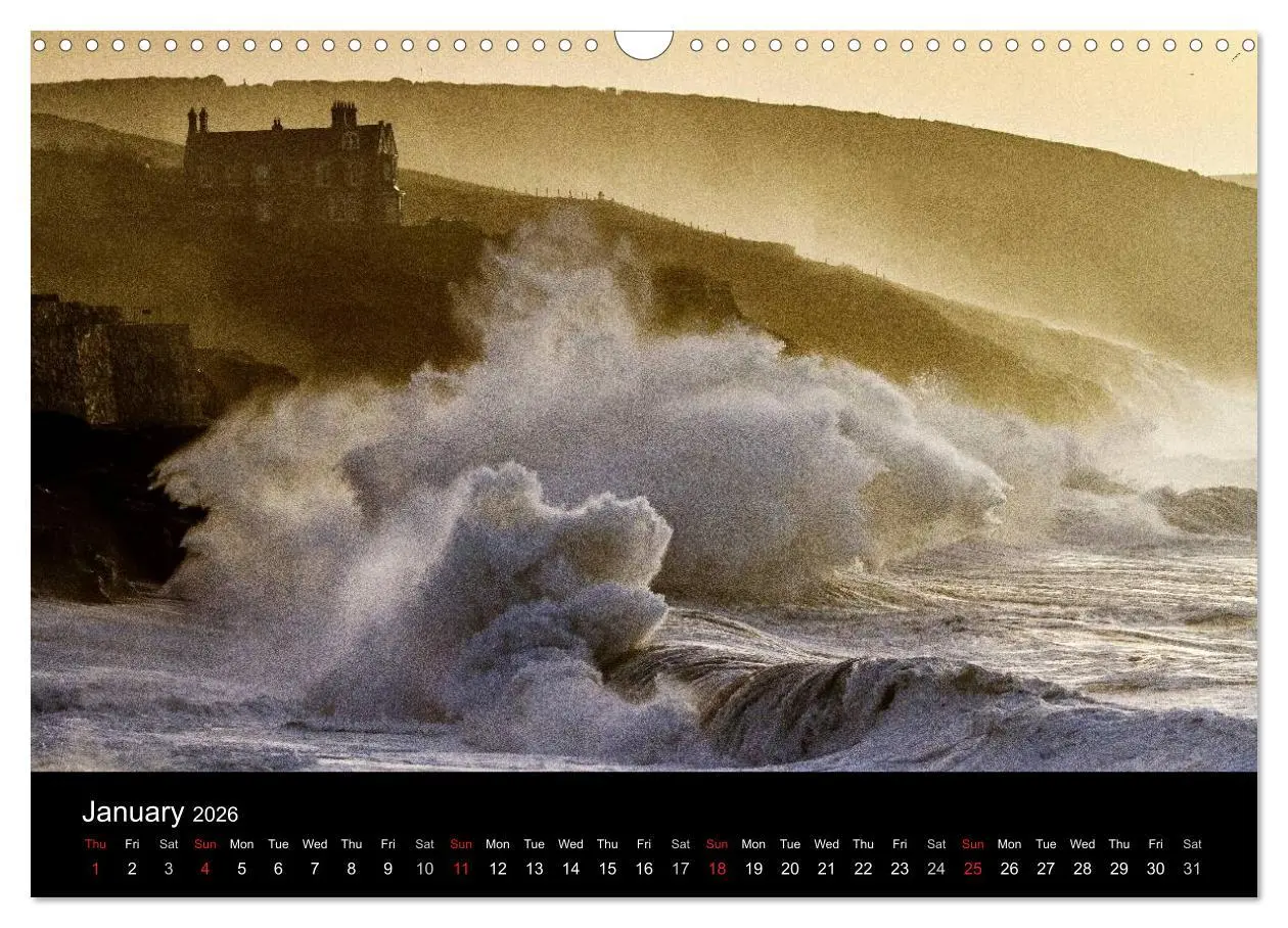Bild: 9783516569322 | Waves in Cornwall (Wall Calendar 2026 DIN A3 landscape), CALVENDO...