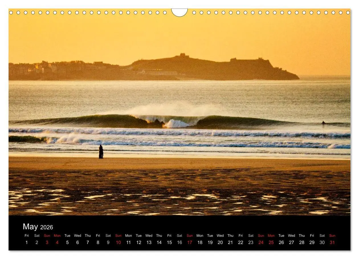 Bild: 9783516569322 | Waves in Cornwall (Wall Calendar 2026 DIN A3 landscape), CALVENDO...