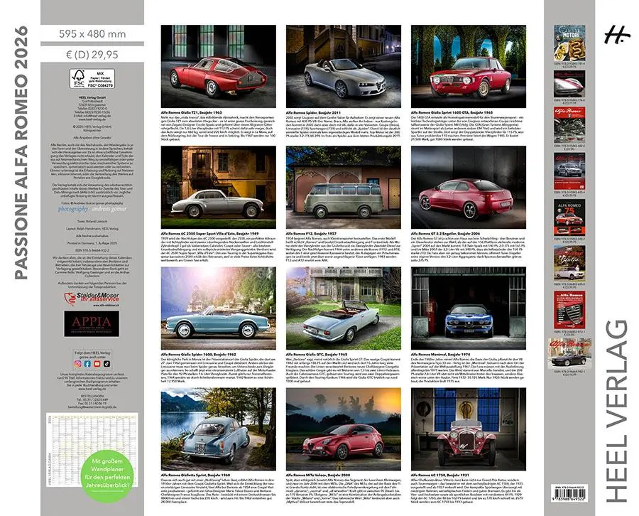 Bild: 9783966649322 | Passione Alfa Romeo Kalender 2026 | Andreas Goinar | Kalender | 14 S.