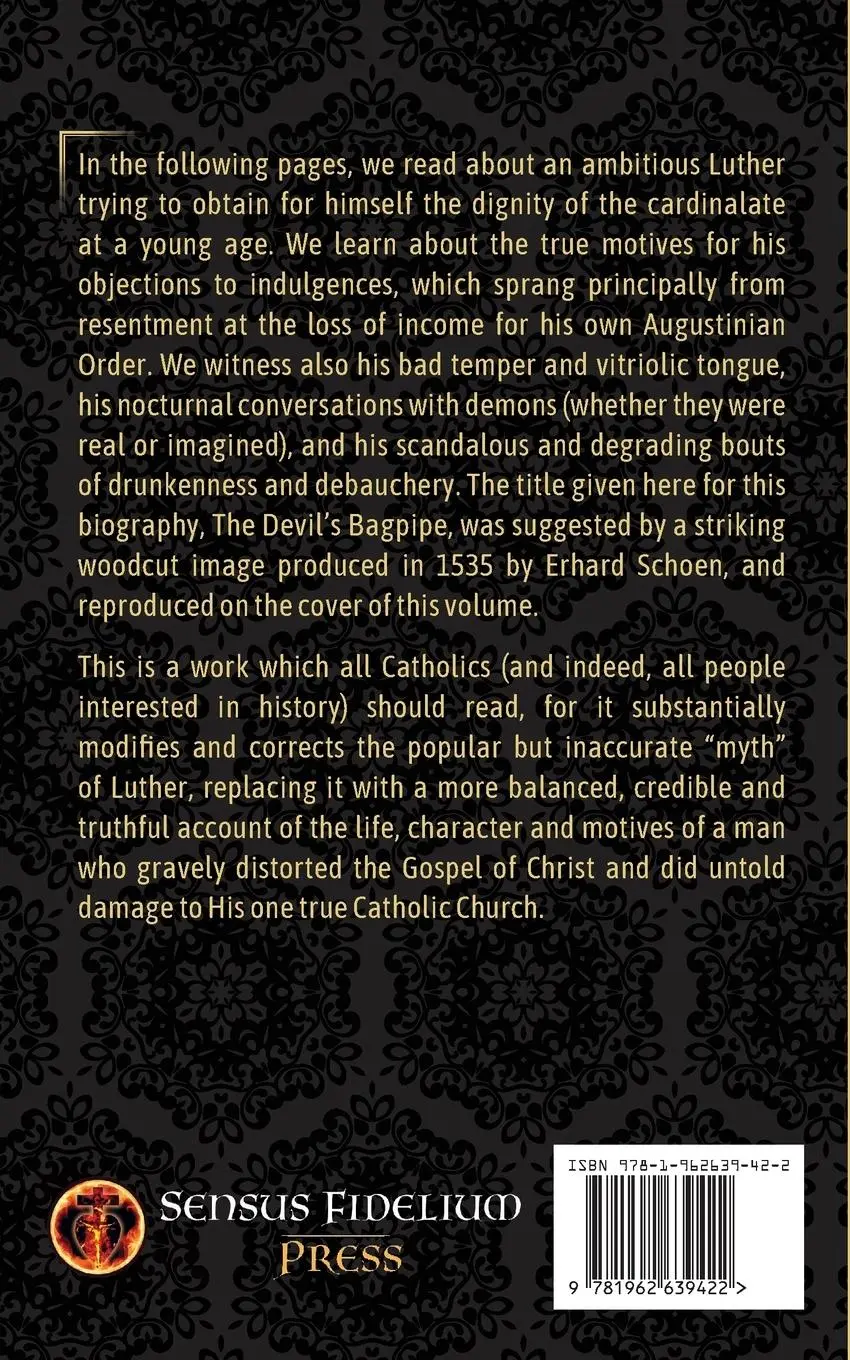 Rückseite: 9781962639422 | The Devil's Bagpipe | The True Life of Martin Luther | James Lang