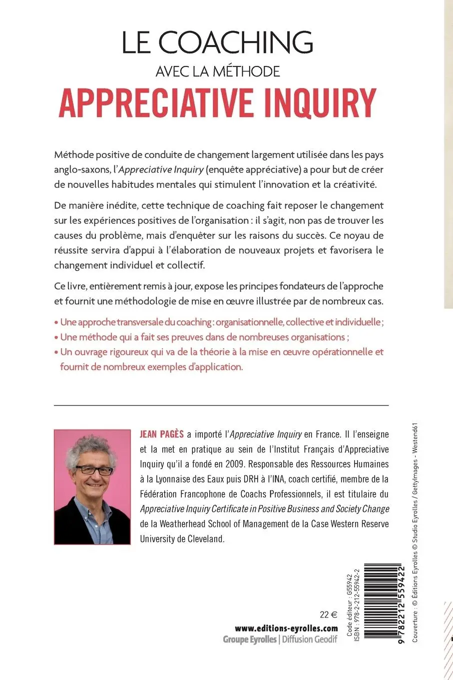 Rückseite: 9782212559422 | Le coaching avec la méthode Appreciate Inquiry: Conduire le...