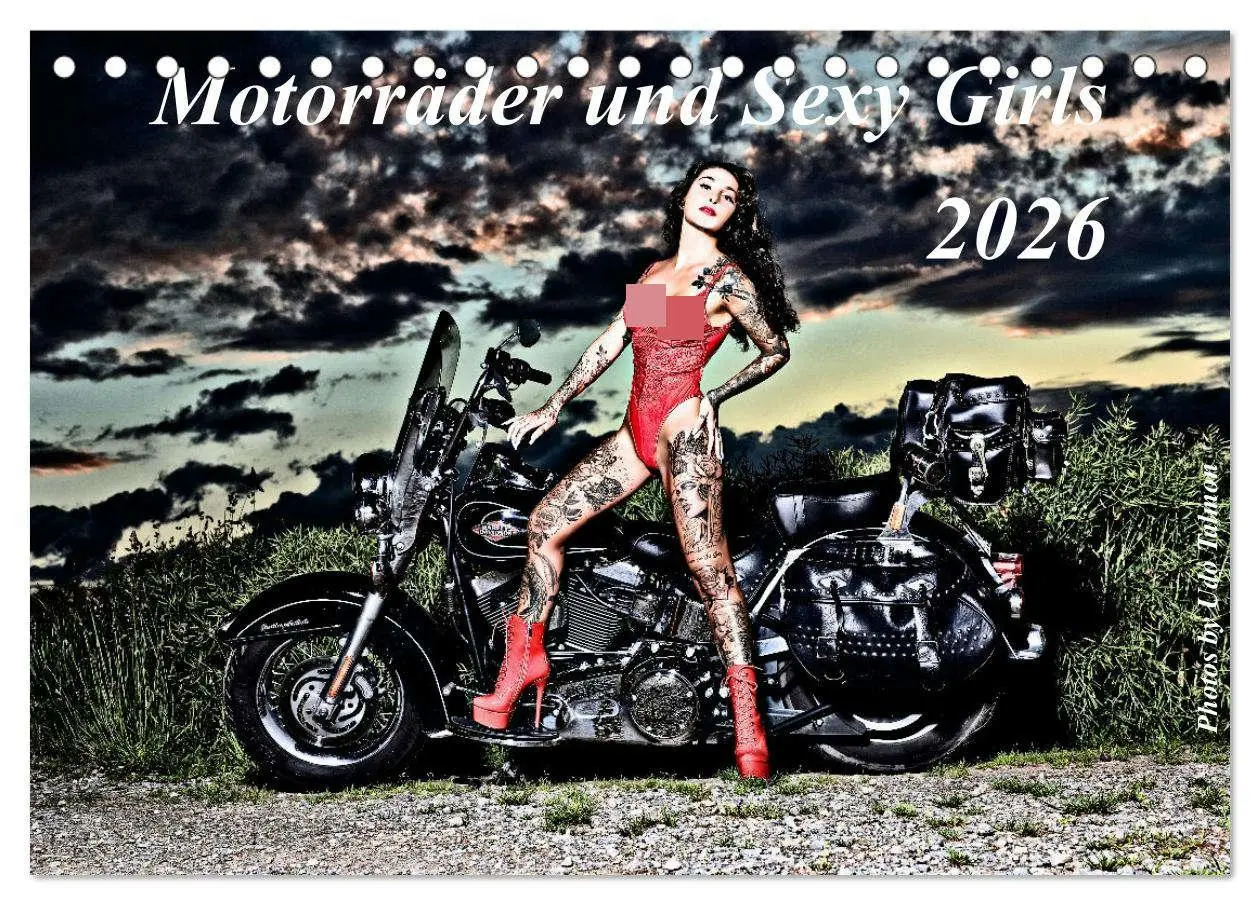 Cover: 9783457399422 | Motorräder und Sexy Girls (Tischkalender 2026 DIN A5 quer),...