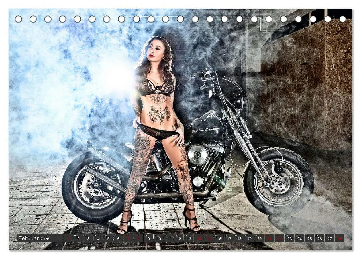 Bild: 9783457399422 | Motorräder und Sexy Girls (Tischkalender 2026 DIN A5 quer),...
